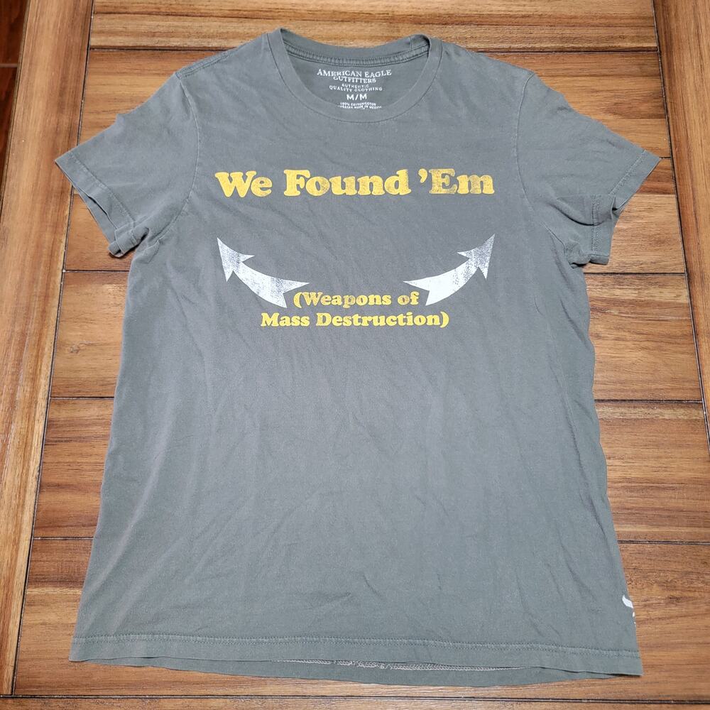American Eagle Outfitters Funny Tee "We Found 'em" - Size Medium